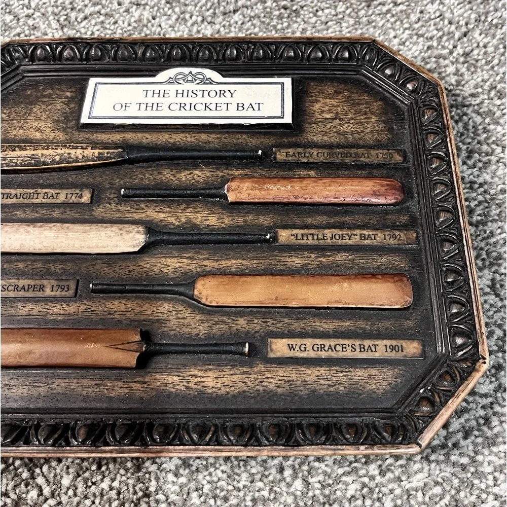The History of The Cricket Bat Wall Hanging Plaque Wall Art
